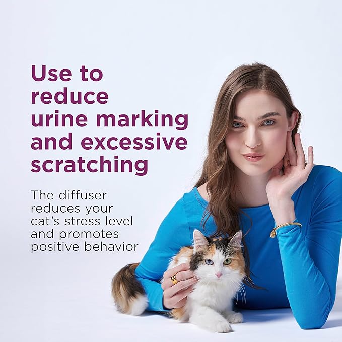 Savings Kit: 2 Cat Calming Diffusers & 2 Refills; Cat Pheromones Help Anxiety; Reduce Stress, Urine Marking, Scratching