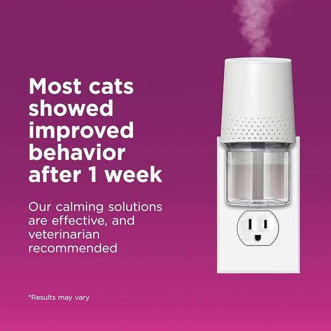 Savings Kit: 2 Cat Calming Diffusers & 2 Refills; Cat Pheromones Help Anxiety; Reduce Stress, Urine Marking, Scratching