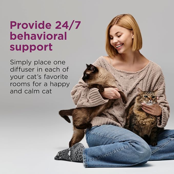 Savings Kit; 2 Multicat Diffusers & 2 Refills; Cat Calming Pheromone; Reduce Stress, Aggression, Fighting, Urine Marking