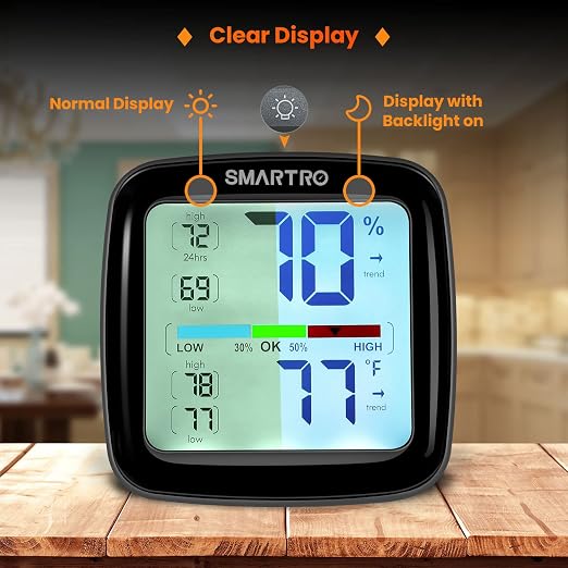 SC42 Professional Digital Hygrometer Indoor Thermometer Room Humidity Gauge Pro Accuracy Calibration, alternate product view