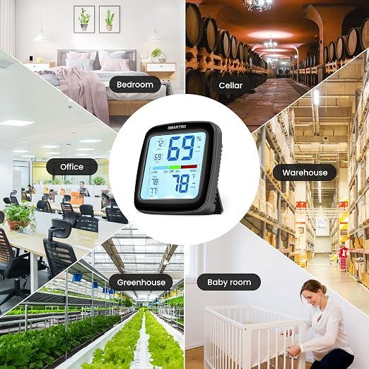 SC42 Professional Digital Hygrometer Indoor Thermometer Room Humidity Gauge Pro Accuracy Calibration, alternate product view