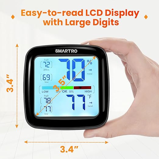 SC42 Professional Digital Hygrometer Indoor Thermometer Room Humidity Gauge Pro Accuracy Calibration, alternate product view