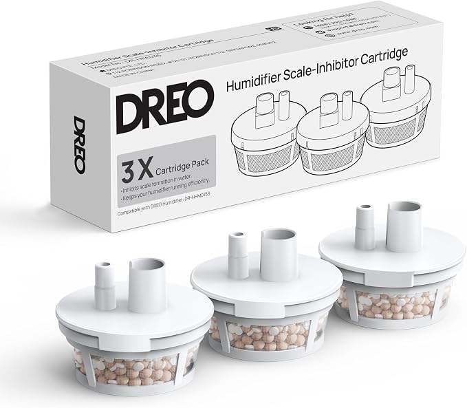 Scale-Inhibitor Cartridge 3-Pack for Humidifier HM755S, help reduce Mineral Buildup, Triple-Layer Tech, Extend Humidifier