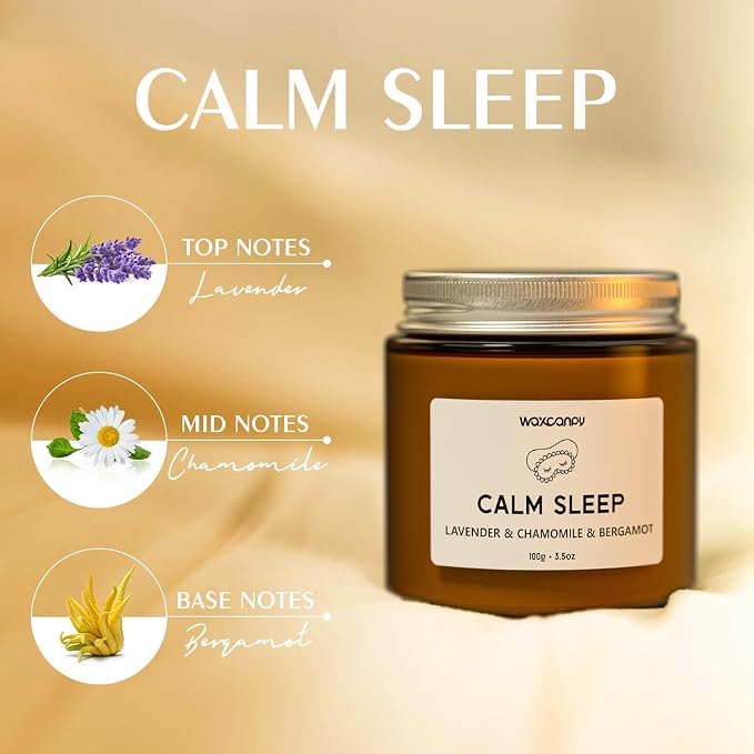 Scented Candle Gift Set, Soy Candles for Women, Sleep Candles for Home Scented, 2 Pack Aromatherapy Candle for Relaxing