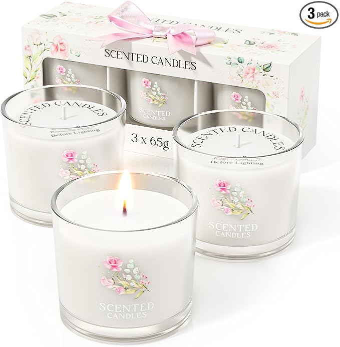 Scented Candle Gifts for Women, Candles Gift Set for Her, 3 Scented Candles for Mom, Teacher, product image