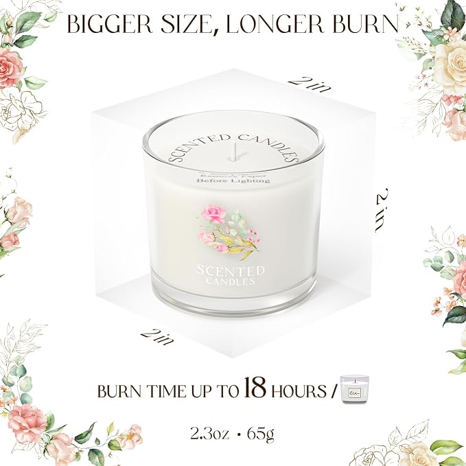 Scented Candle Gifts for Women, Candles Gift Set for Her, 3 Scented Candles for Mom, Teacher, alternate product view 3