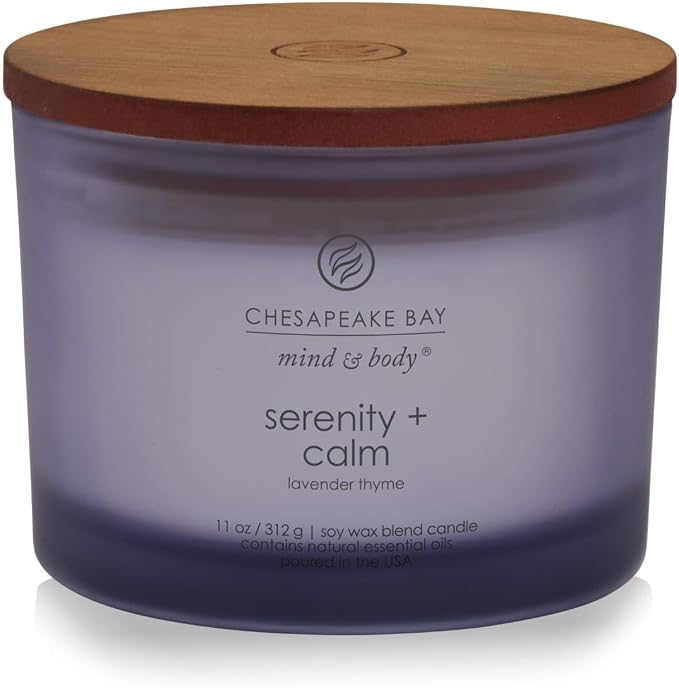 Scented Candle Serenity + Calm (Lavender Thyme) Coffee Table Home Décor in Serenity + Calm.