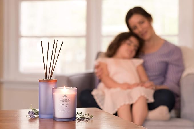 Scented Candle Serenity + Calm (Lavender Thyme) Coffee Table Home Décor in Serenity + Calm., alternate view 2