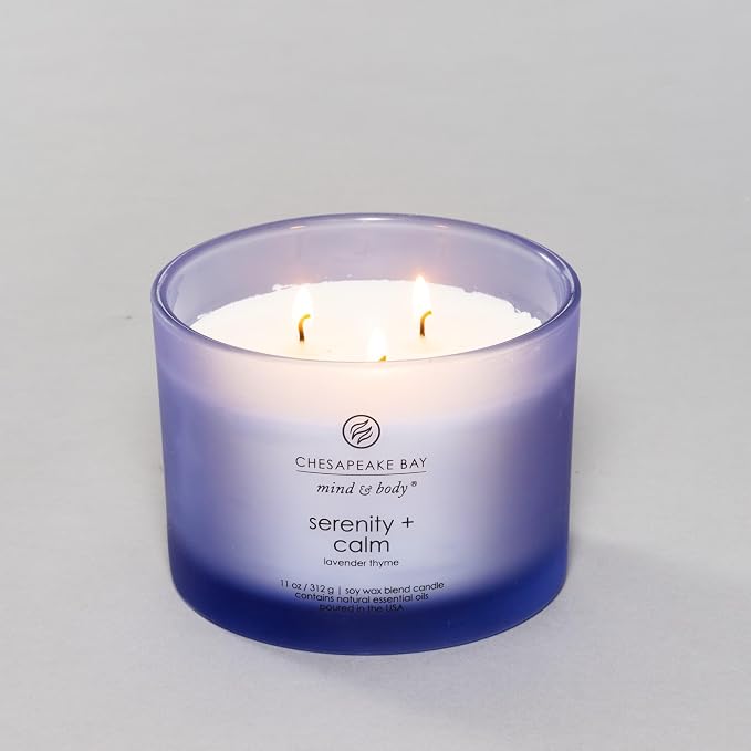 Scented Candle Serenity + Calm (Lavender Thyme) Coffee Table Home Décor in Serenity + Calm., alternate view 3