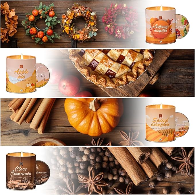 Scented Candle Set, 4Pack Aromatherapy Soy Wax Candles Valentine's Day Gift for Her Him, alternate product view 4