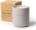 Scented Candles - Dark Rose & Amber Holiday Candles | 10oz Soy Blend with Cotton Wick | Long-Lasting, 40-Hour Burn | Ceramic