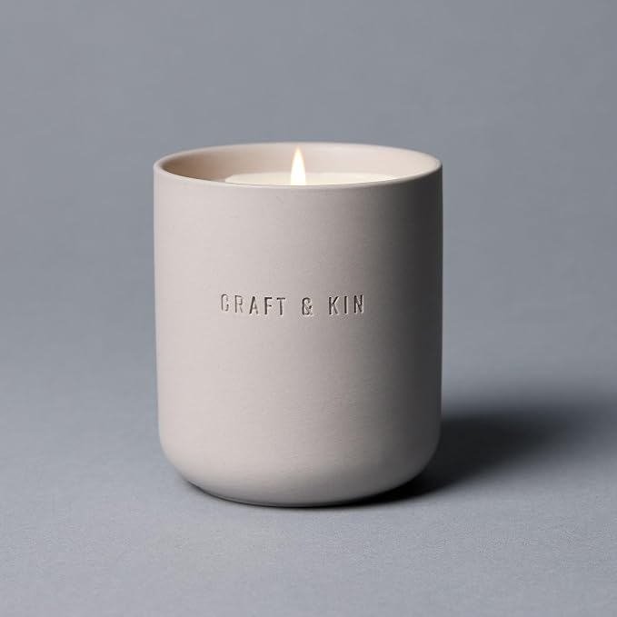Scented Candles - Dark Rose & Amber Holiday Candles | 10oz Soy Blend with Cotton Wick | Long-Lasting, 40-Hour Burn | Ceramic
