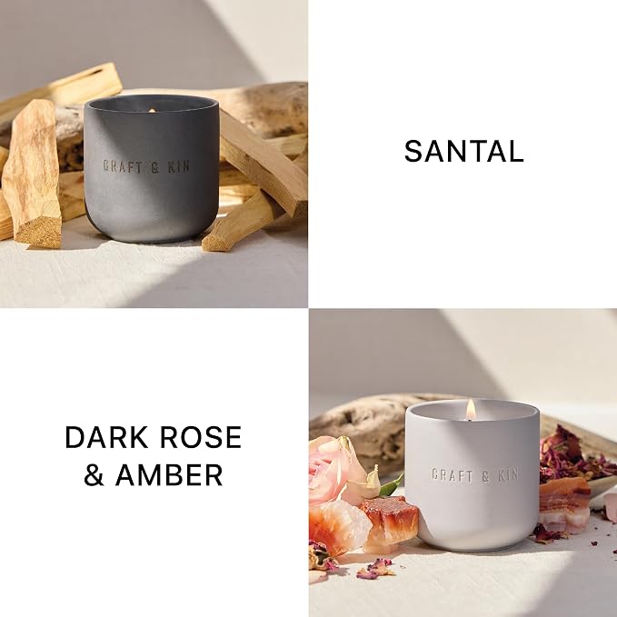 Scented Candles Discovery Set | 4 Pack of 3oz Winter Candles | 20-Hour Burn Time, Soy Blend Wax, Cotton Wick, Ceramic Jars
