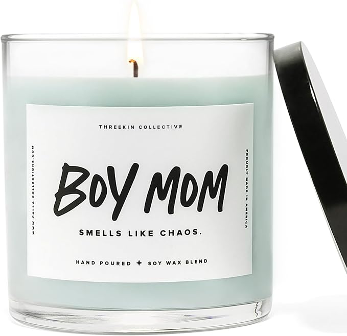 Scented Candles for Boy Mom, Natural Soy Wax Candles for Home, Relaxing Aromatherapy for Moms, Driftwood Essential Oils with
