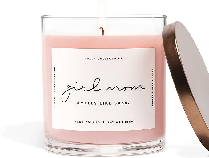 Scented Candles for Girl Mom, Natural Soy Wax Candles for Home, Relaxing Aromatherapy for Moms, Lavender Essential Oils with