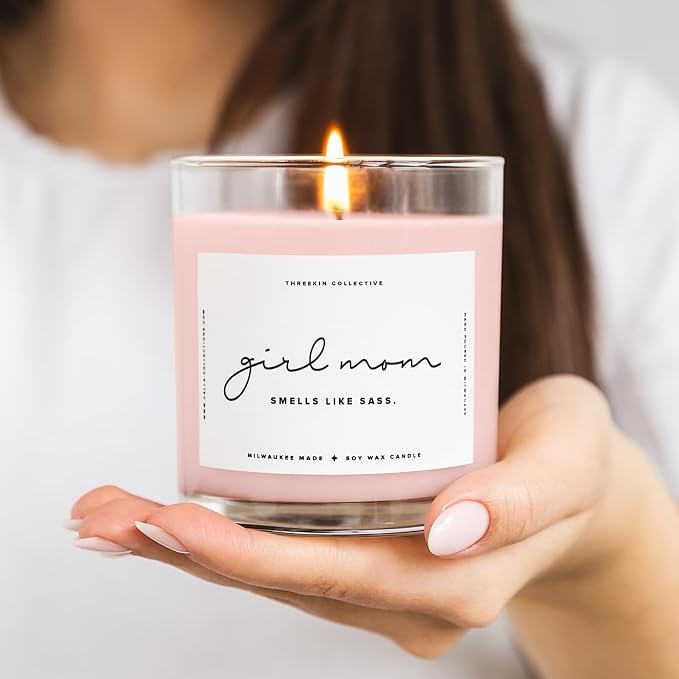 Scented Candles for Girl Mom, Natural Soy Wax Candles for Home, Relaxing Aromatherapy for Moms, Lavender Essential Oils with