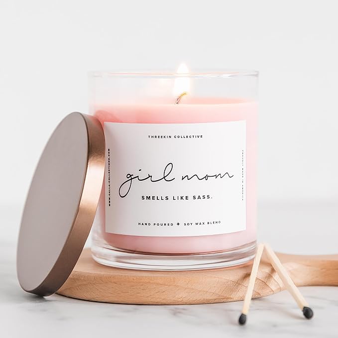Scented Candles for Girl Mom, Natural Soy Wax Candles for Home, Relaxing Aromatherapy for Moms, Lavender Essential Oils with