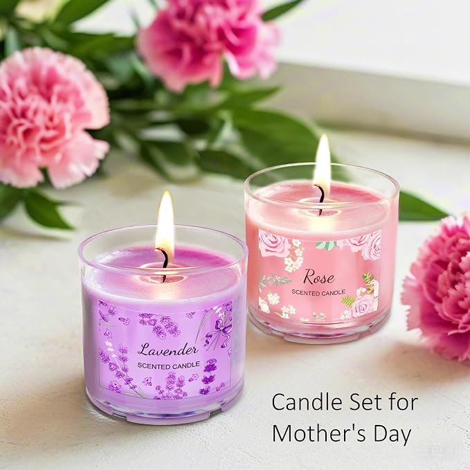 Scented Candles for Home, 12 Pack Candle Set for Women, Small Soy Candles Bulk, Mothers Day Gifts from Daughter - Mini Candle