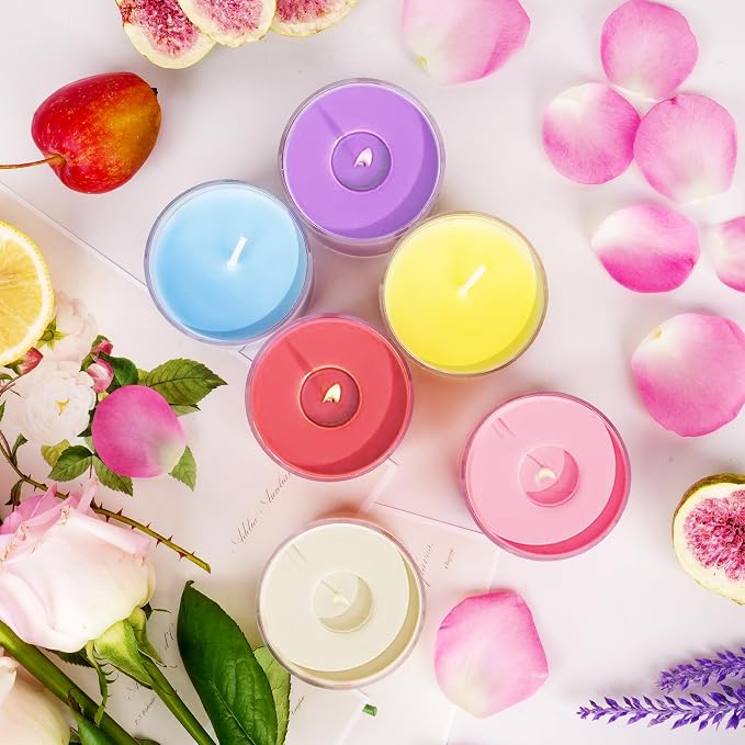 Scented Candles for Home, 12 Pack Candle Set for Women, Small Soy Candles Bulk, Mothers Day Gifts from Daughter - Mini Candle