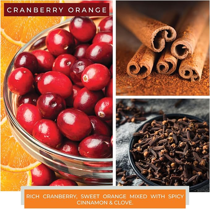 Scented Candles for Home - Long Lasting Aromatherapy Candle with up to 155 Hours of Burn Time - Gift Ready (22oz, Cranberry