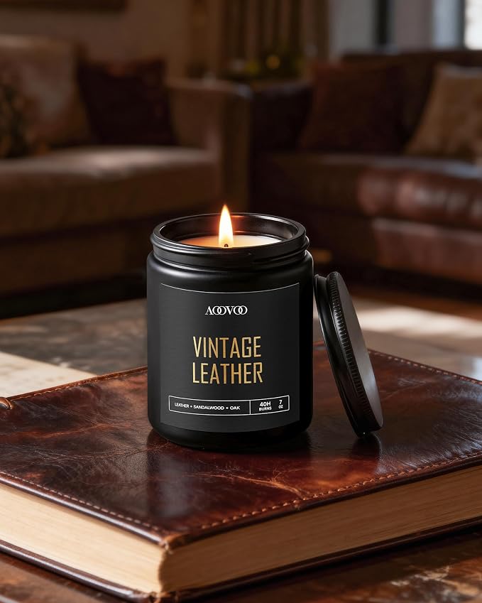 Scented Candles for Men - 4 Pack Candles for Home Scented, 28oz Soy Wax, 200 Hour Burn Time, Men Candle Set, alternate