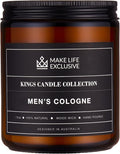 Scented Candles for Men | Men's Cologne, Amber Sandalwood Scent | Wooden Wick, Long Lasting, product image