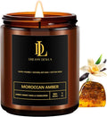 Scented Candles for Men, Moroccan Amber Candle for Home, Soy Wax Candles Gift for Birthday Father's Day Thanksgiving Day