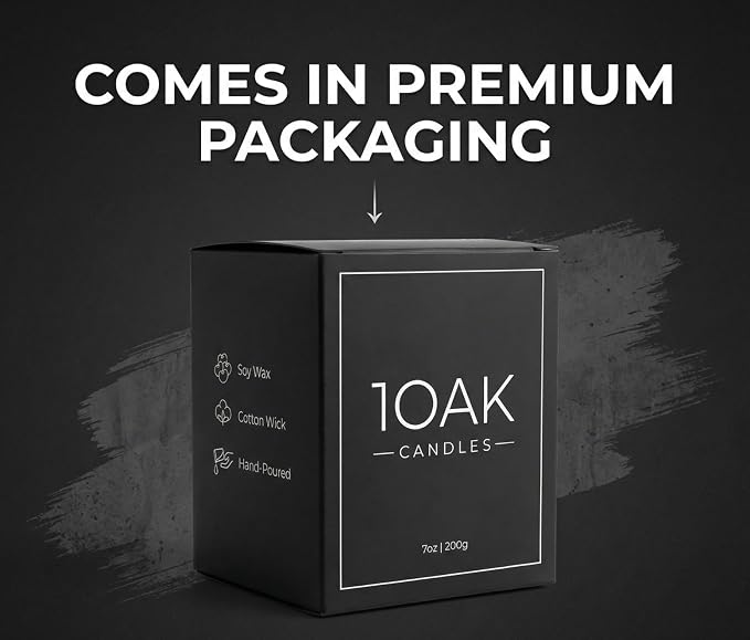 Scented Candles for Men - Sandalwood Candles - Mens Candle for Home - Masculine Candle - Long Burning Premium - Soy Wax