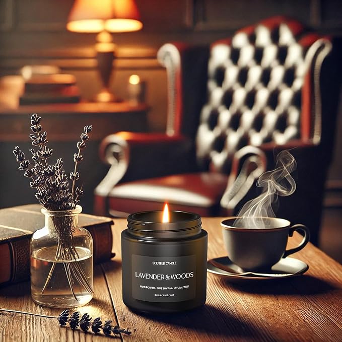 Scented Candles for Men, Soy Candles for Home Scented, Candle Gifts for Men, 2 Pack Aromatherapy Candle Gift Set for