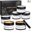 Scented Candles for Women and Men, 6 Pack Aromatherapy Candles for Home Scented, Natural Soy Jar Candle Bulk Gift Set for