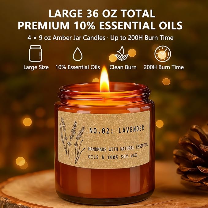 Scented Candles for Women – Large 36 oz Scented Candle Gift Set for Birthday Valentine's Day, alternate product view 2