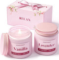 Scented Candles for Women, Soy Candles for Home Scented, Candle Gift Set with Lavender & Vanilla Scents, product image