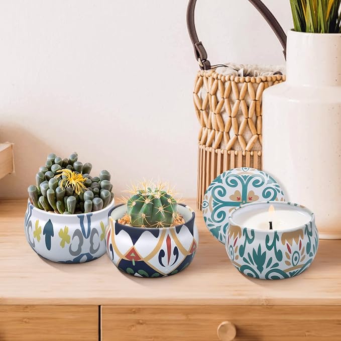 Scented Candles Gift Set, 10 Pack Candles for Home Scented, 250 Hour Long Lasting Soy Candle with Two Coasters, Gifts for