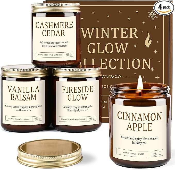 Scented Candles Gift Set for Women - 4 Pack Soy Candles for Home Scented, product image