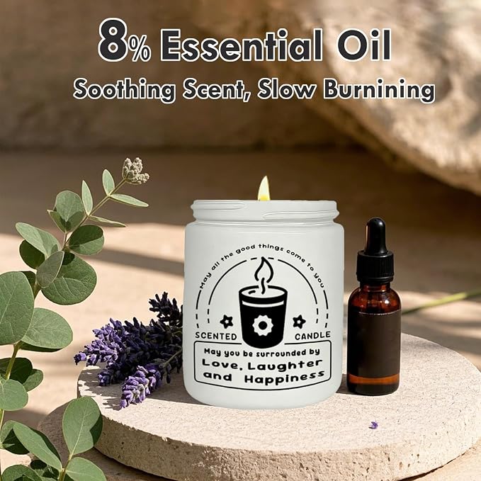 Scented Candles, Lavender Eucalyptus Candles for Home Scented, 7oz Soy Wax Aromatherapy Candle, Calming Candle, alternate
