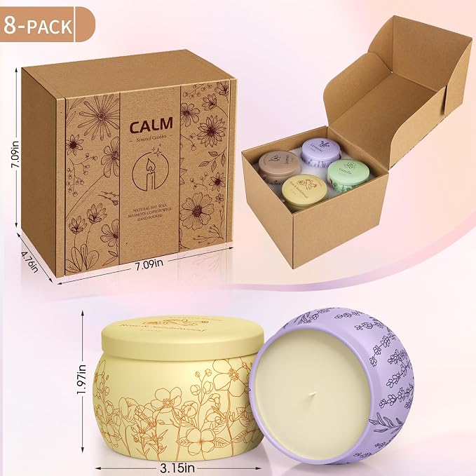 Scented Candles Presents for Mom Women Men, 35.2oz Candle Set, 240H Burning, Soy Candle for Home Scented, alternate product