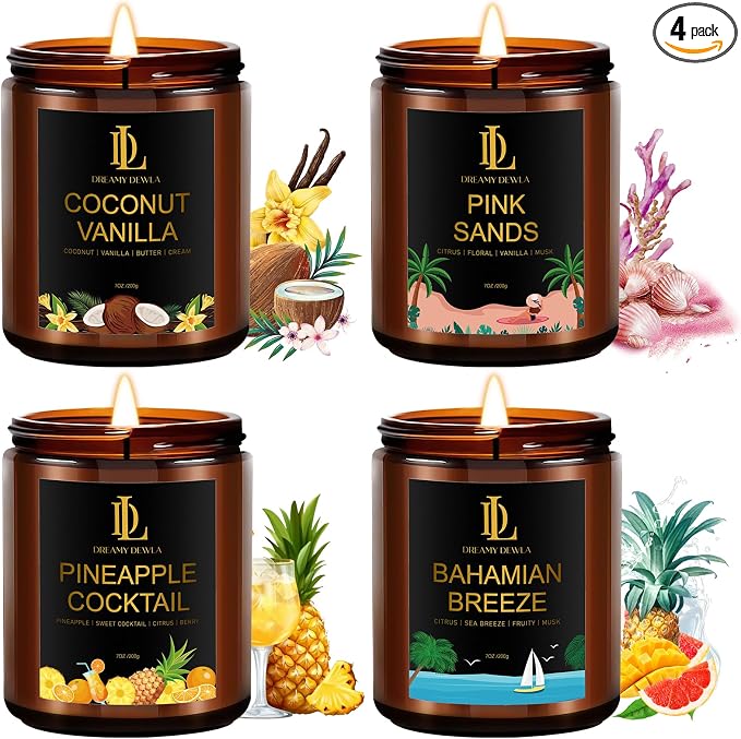 Scented Candles Set, 4 Pack Soy Candles for Home Scented, Candle Gifts for Men Women, product image