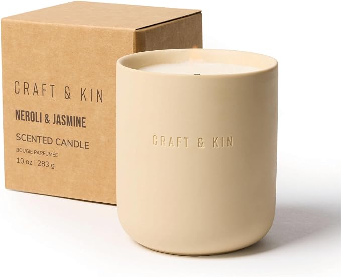 Scented Candles | Soy Blend with Cotton Wick | Long-Lasting Holiday Candle, 40-Hour Burn | Ceramic Jar, Perfect & Winter