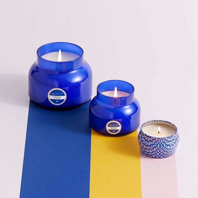Scented Candles - Soy Candle Wax Blend - Jar Candles - Blue Candle Gifts for Women & Men, alternate product view 4