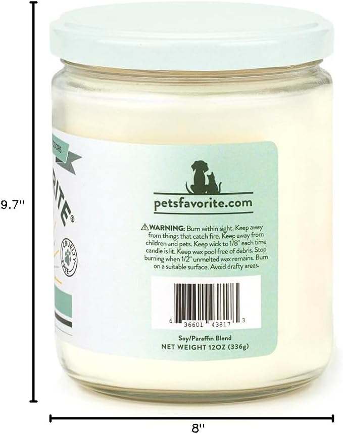Scented Candles with a Cotton Wick, Clean Burning Pet Candles with a Natural Fiber Wick and 70 Hour Burn Time, Forest Pine