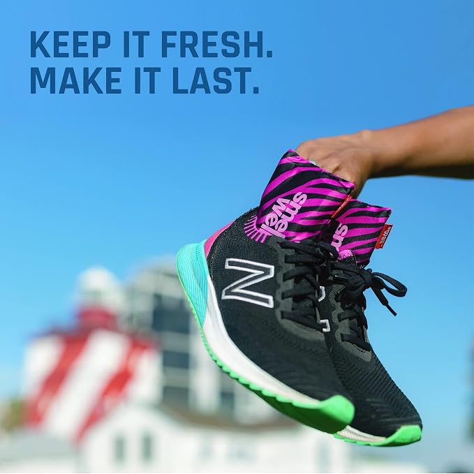 Scented Shoe Deodorizer Inserts - Odor Eliminators - Activated Bamboo Charcoal + Minerals - Natural Freshenes for shoes