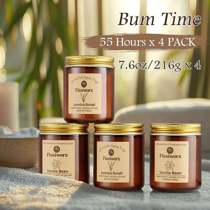 ScentedCandle Scented Candle Set 4 Pack, Candle for Home Scented, Odor Eliminating, Stress Relief, 30oz, alternate product