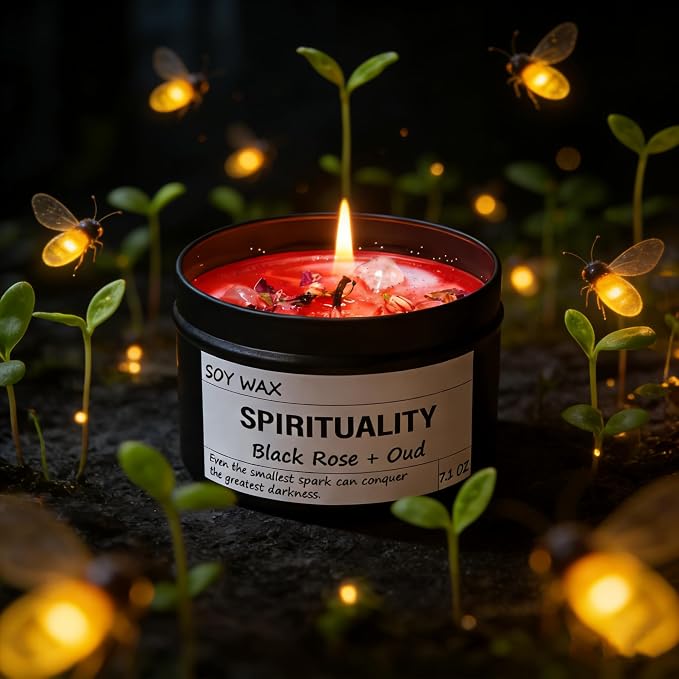 ScentedCandles Crystal Energy Candle, Spiritual Candles for Women, Spark Conquer Darkness, alternate product view 2