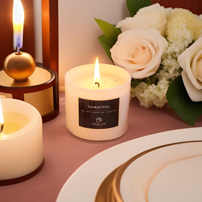ScentedCandles Gardenia Scented Candle for Men & Women, Highly Scented, 7.1oz|45 Hour Long Lasting, alternate product view 2