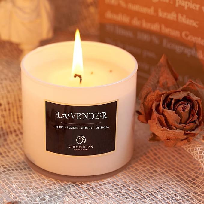 ScentedCandles Lavender Scented Candle for Men & Women, Highly Scented, 7.1oz|45 Hour Long Lasting, alternate product view 2