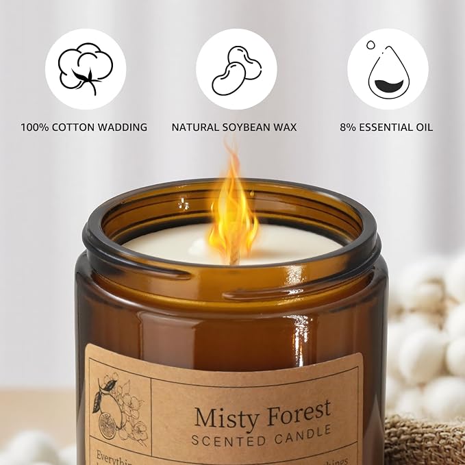 ScentedCandles Manly Scented Candles Gift Set - 4 Pack Soy Wax Candles for Men, alternate product view 5