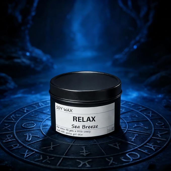 ScentedCandles Sea Breeze Crystal Candle, Relaxing Aromatherapy for Stress Relief, alternate product view 5