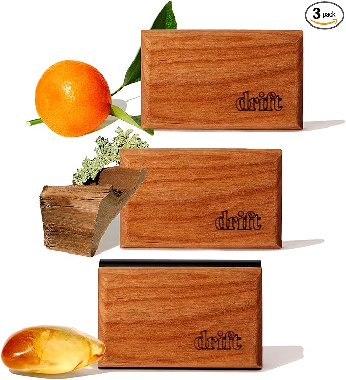scents Car Air Freshener Starter Kit - Wooden Deodorizer - Vehicle Odor Remover - Auto Scent Diffuser, product image