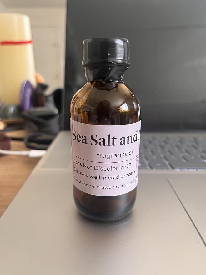 Sea Salt and Lily Fragrance Oil 2 oz | Fresh Floral Ocean Scent for Soap Making, Candles, Lotion, alternate product view 3