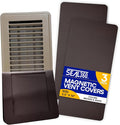 Magnetic Vent Covers (3-Pack), Pockets for Complete Seal, 5.5" X 14" (Brown) for Floor, Wall, or Ceiling